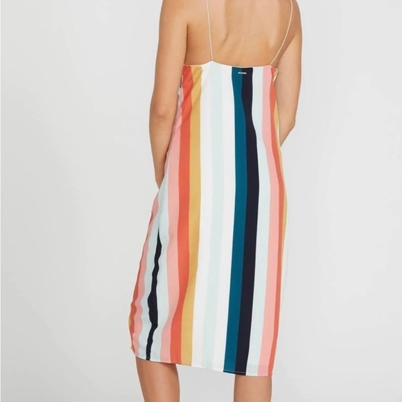 Volcom Flavor Up Striped Cami Slip Dress | Size M | Rainbow Boho - Picture 3 of 14